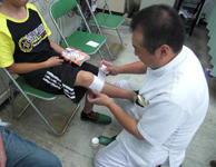 オスグット治療中